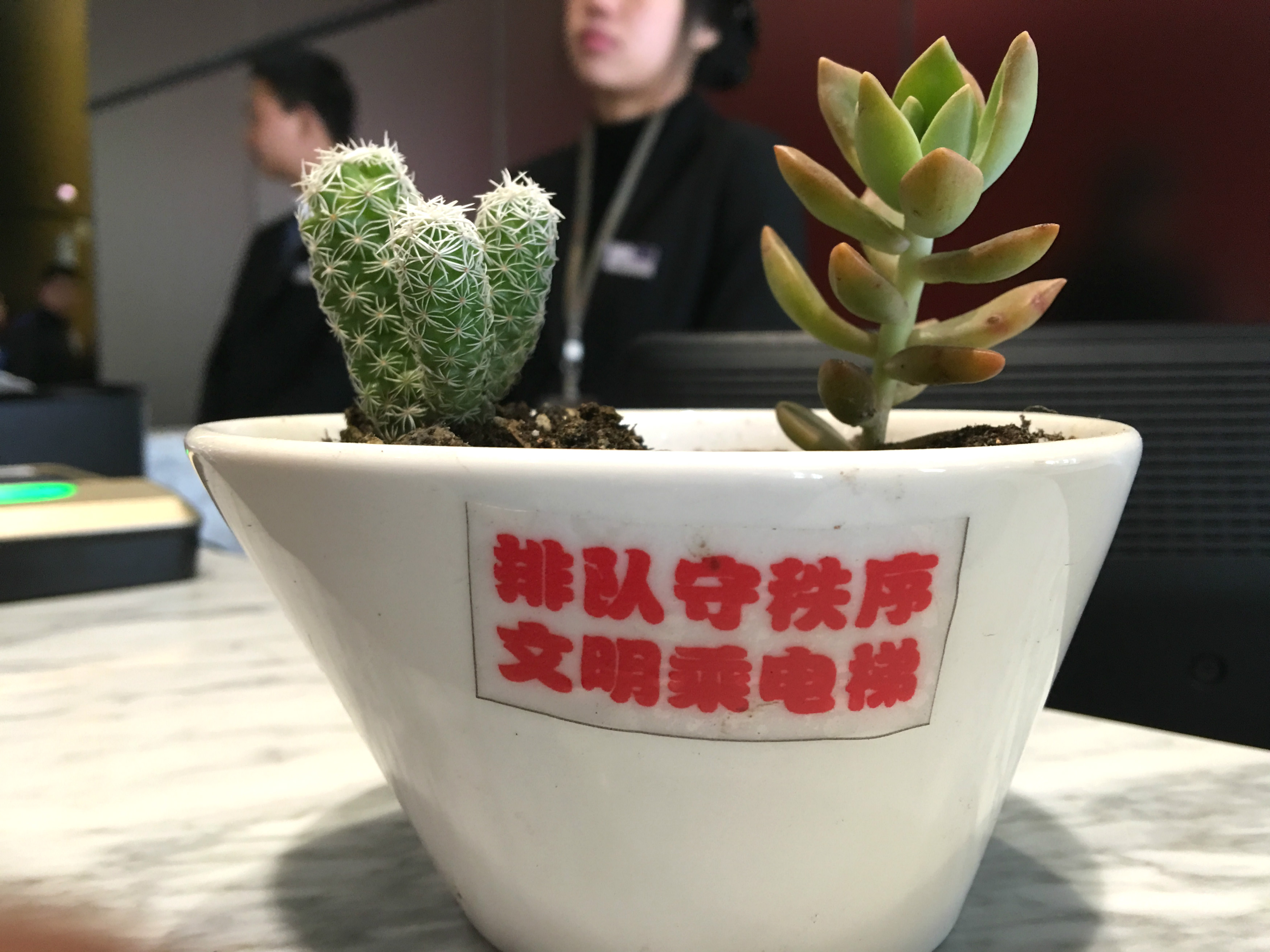 滨江写字楼开展“排队守秩序，文明乘电梯”活动